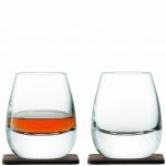 Набор стаканов с деревянными подставками Islay Whisky, 250 мл, 2 шт., LSA International, арт.:G1213-09-301
