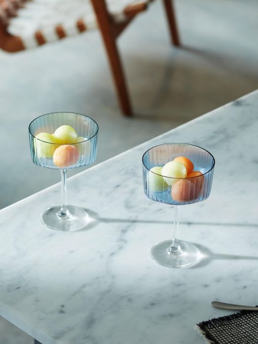 Набор из 4-х креманок для шампанского / коктеля / мороженного Gems, 230 мл., Сапфир от LSA International,арт.:G1768-08-138