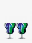 Набор из 2-х бокалов Folk, 230 мл., Черный / синий / зеленый от LSA International,арт.:G1773-08-124