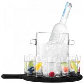 Набор подарочный из ведёрка для льда и 12 стопок для водки на подставке из дуба Paddle , LSA international, арт.: G1124-01-301